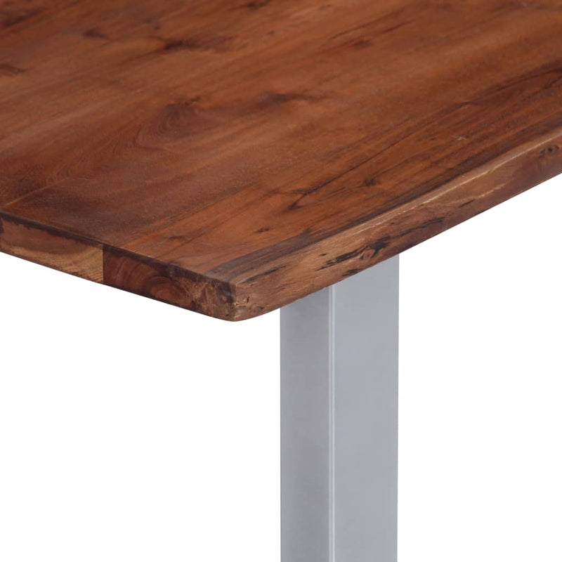 vidaXL tömör akácfa dohányzóasztal természetes szélekkel 115x60x40 cm