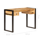 vidaXL tömör mangófa íróasztal 2 fiókkal 110 x 50 x 77 cm