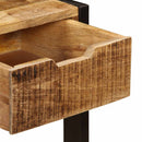 vidaXL 3 fiókos tömör mangófa tálalóasztal 110 x 35 x 75 cm