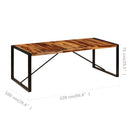 vidaXL tömör akácfából étkezőasztal 220 x 100 x 75 cm