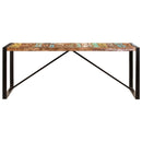 vidaXL tömör újrahasznosított fa étkezőasztal 200 x 100 x 75 cm