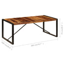 vidaXL tömör akácfából étkezőasztal 200 x 100 x 75 cm