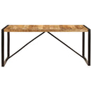 vidaXL tömör mangófa étkezőasztal 180 x 90 x 75 cm