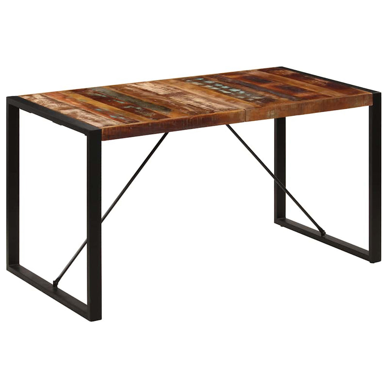 vidaXL tömör újrahasznosított fa étkezőasztal 140 x 70 x 75 cm