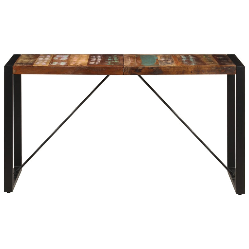 vidaXL tömör újrahasznosított fa étkezőasztal 140 x 70 x 75 cm