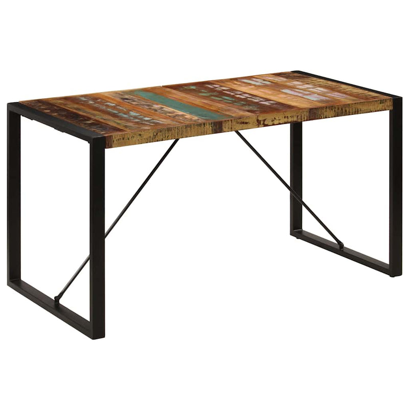 vidaXL tömör újrahasznosított fa étkezőasztal 140 x 70 x 75 cm