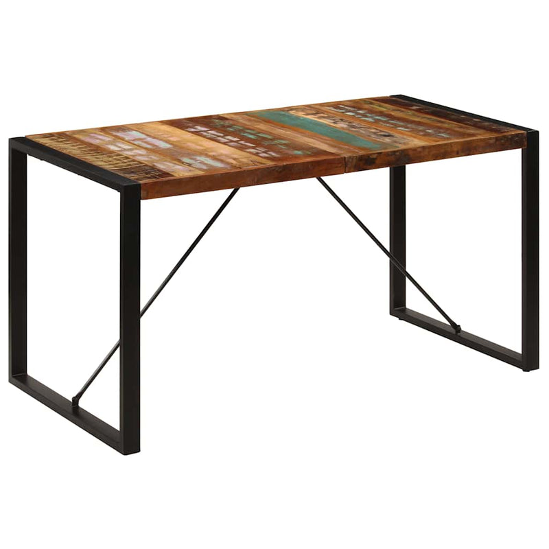 vidaXL tömör újrahasznosított fa étkezőasztal 140 x 70 x 75 cm