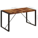 vidaXL tömör akácfából étkezőasztal 140 x 70 x 75 cm