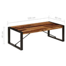 vidaXL tömör akácfából dohányzóasztal 120 x 60 x 40 cm