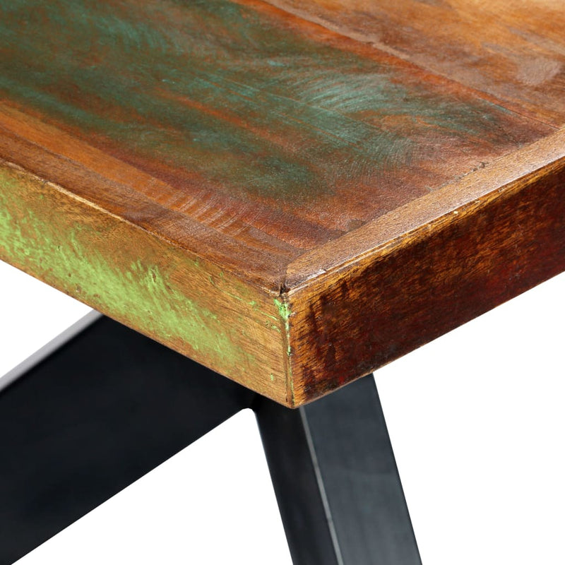 vidaXL tömör újrahasznosított fa étkezőasztal 200 x 100 x 75 cm