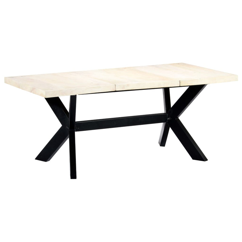 vidaXL fehér tömör mangófa étkezőasztal 180 x 90 x 75 cm