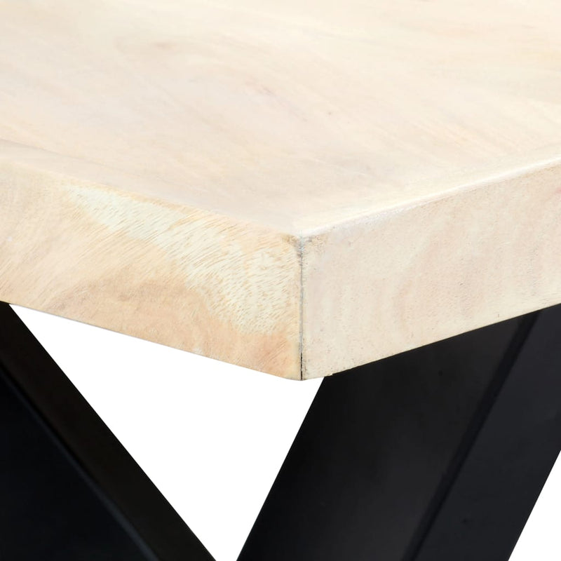 vidaXL fehér tömör mangófa étkezőasztal 180 x 90 x 75 cm
