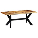 vidaXL tömör akácfából étkezőasztal 180 x 90 x 75 cm