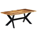 vidaXL tömör akácfából étkezőasztal 180 x 90 x 75 cm