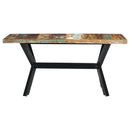 vidaXL tömör újrahasznosított fa étkezőasztal 160 x 80 x 75 cm