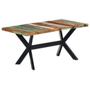 vidaXL tömör újrahasznosított fa étkezőasztal 160 x 80 x 75 cm
