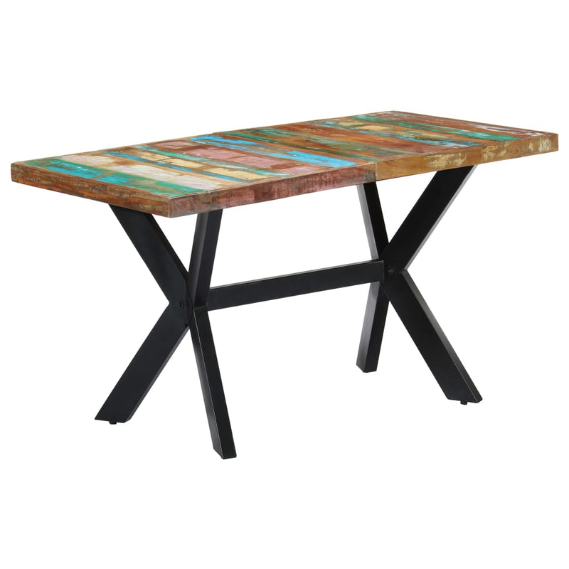 vidaXL tömör újrahasznosított fa étkezőasztal 140 x 70 x 75 cm