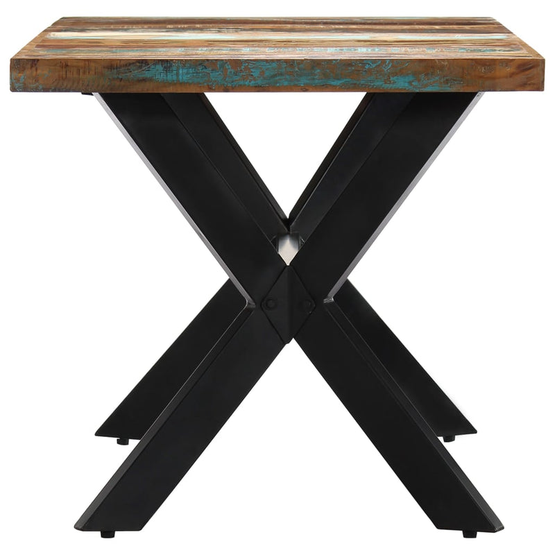 vidaXL tömör újrahasznosított fa étkezőasztal 140 x 70 x 75 cm