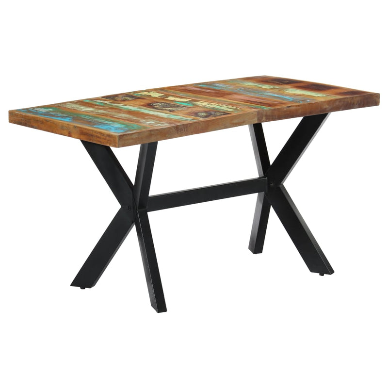 vidaXL tömör újrahasznosított fa étkezőasztal 140 x 70 x 75 cm
