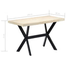 vidaXL fehér tömör mangófa étkezőasztal 120 x 60 x 75 cm