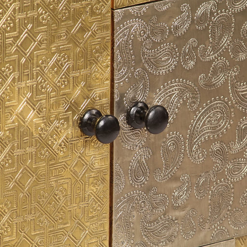 vidaXL tömör akácfa tálalószekrény 80 x 30 x 75 cm