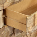 vidaXL tömör mangófa ábécés szekrény 6 fiókkal 120 x 35 x 79 cm