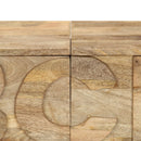 vidaXL tömör mangófa ábécés szekrény 6 fiókkal 120 x 35 x 79 cm