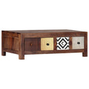 vidaXL tömör akácfából dohányzóasztal 90 x 50 x 30 cm