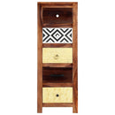 vidaXL tömör akácfából kisszekrény 40 x 30 x 110 cm