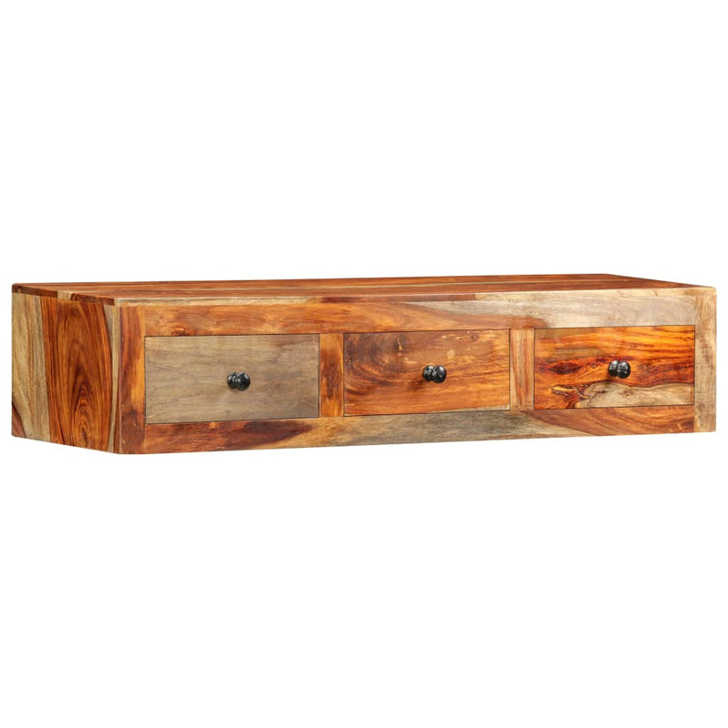 vidaXL tömör akácfából fali tálalóasztal 100 x 25 x 20 cm