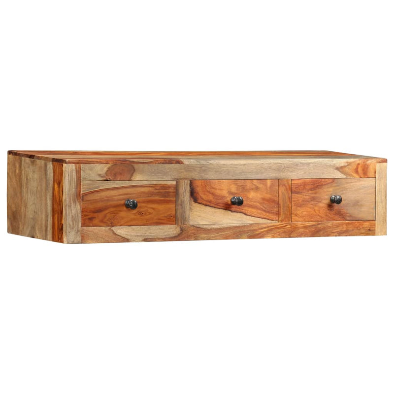 vidaXL tömör akácfából fali tálalóasztal 100 x 25 x 20 cm