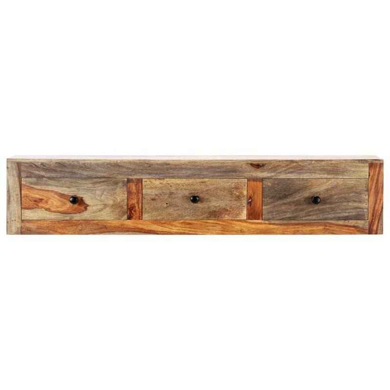vidaXL tömör akácfából fali tálalóasztal 100 x 25 x 20 cm