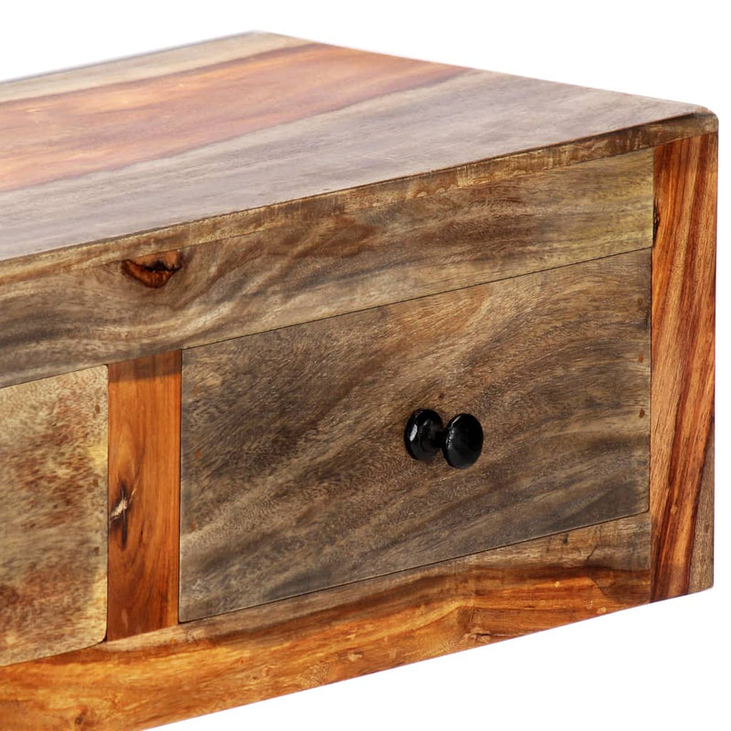vidaXL tömör akácfából fali tálalóasztal 100 x 25 x 20 cm