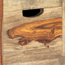 vidaXL szürke tömör akácfából tálalószekrény 100x30x50 cm