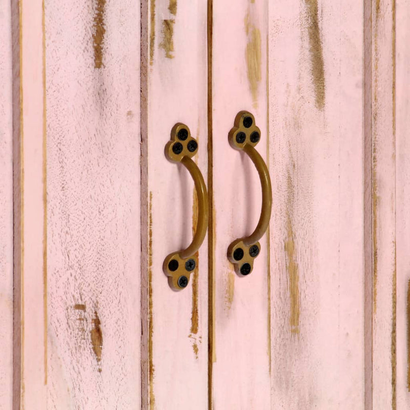 vidaXL világos rózsaszín tömör mangófa tálalószekrény 110 x 35 x 70 cm