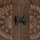 vidaXL faragott tömör mangófa tálalószekrény 110 x 35 x 70 cm