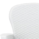 vidaXL 2 db fehér rattan hatású műanyag kerti szék párnával