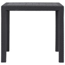 vidaXL barna rattan küllemű műanyag kerti asztal 79 x 79 x 72 cm
