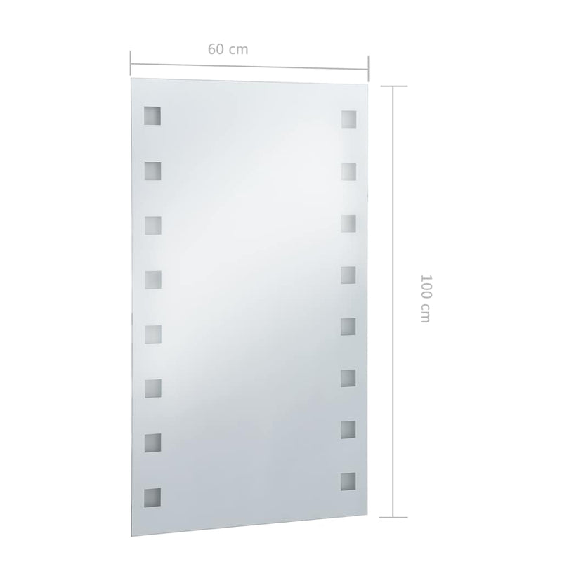 vidaXL LED-es fürdőszobai falitükör 60 x 100 cm