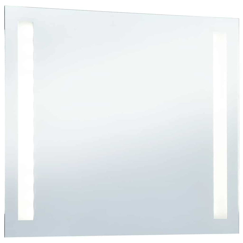 vidaXL LED-es fürdőszobai falitükör 80 x 60 cm