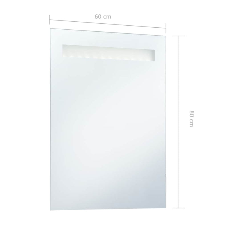 vidaXL LED-es fürdőszobai falitükör 60 x 80 cm