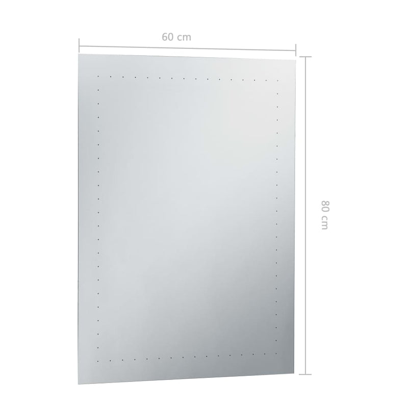 vidaXL LED-es fürdőszobai falitükör 60 x 80 cm