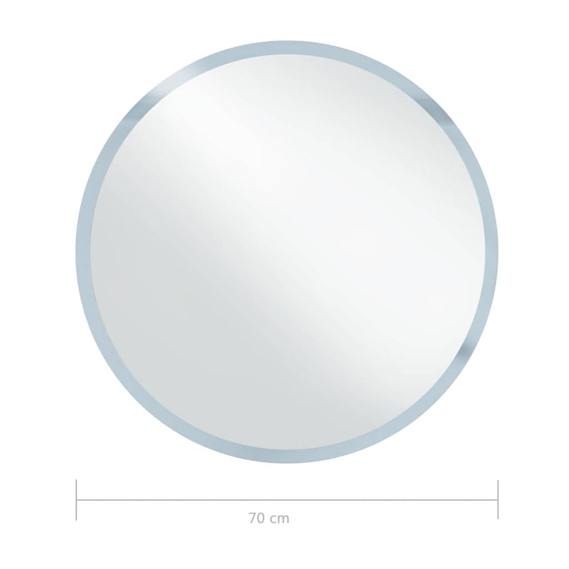vidaXL LED-es fürdőszobai falitükör 70 cm