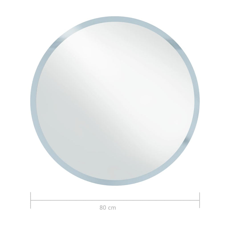 vidaXL LED-es fürdőszobatükör 80 cm