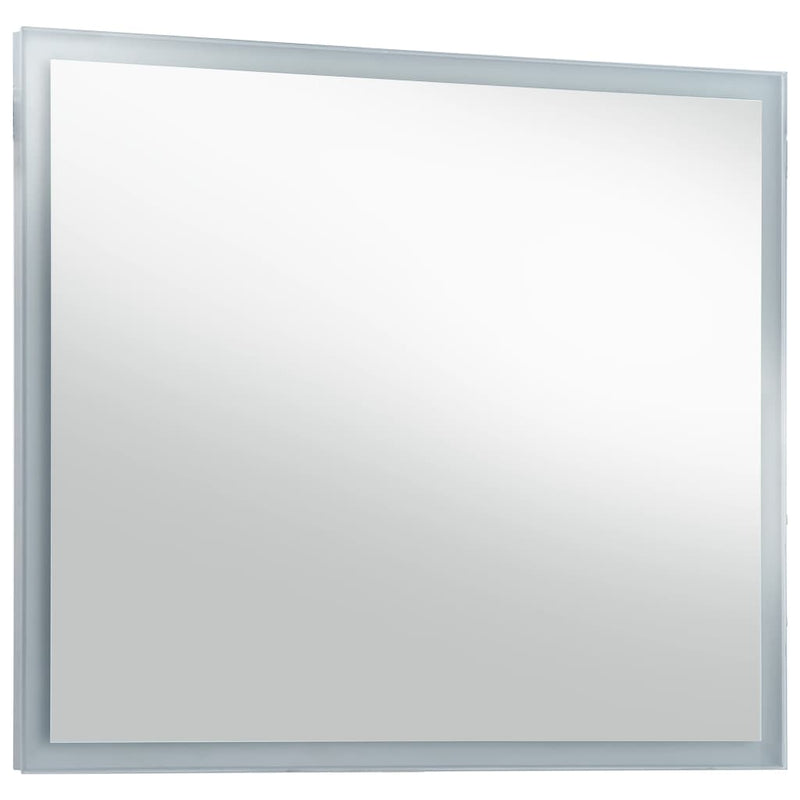 vidaXL LED-es fürdőszobai falitükör 80 x 60 cm
