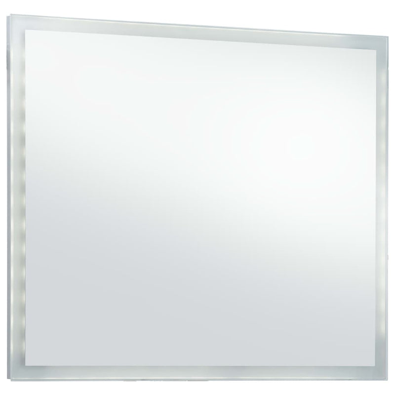 vidaXL LED-es fürdőszobai falitükör 80 x 60 cm