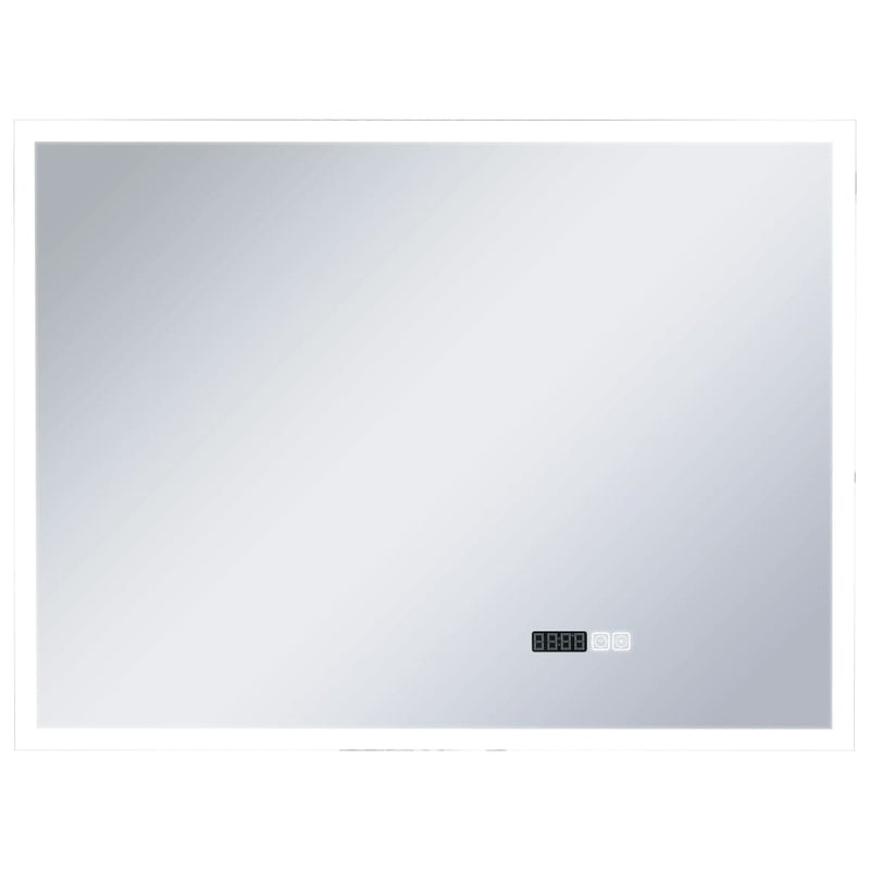 vidaXL LED-es tükör érintésérzékelővel és időkijelzővel 80 x 60 cm