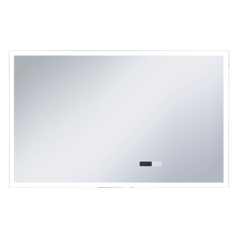 vidaXL LED-es tükör érintésérzékelővel és időkijelzővel 100 x 60 cm
