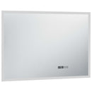 vidaXL LED-es tükör érintésérzékelővel és időkijelzővel 100 x 60 cm