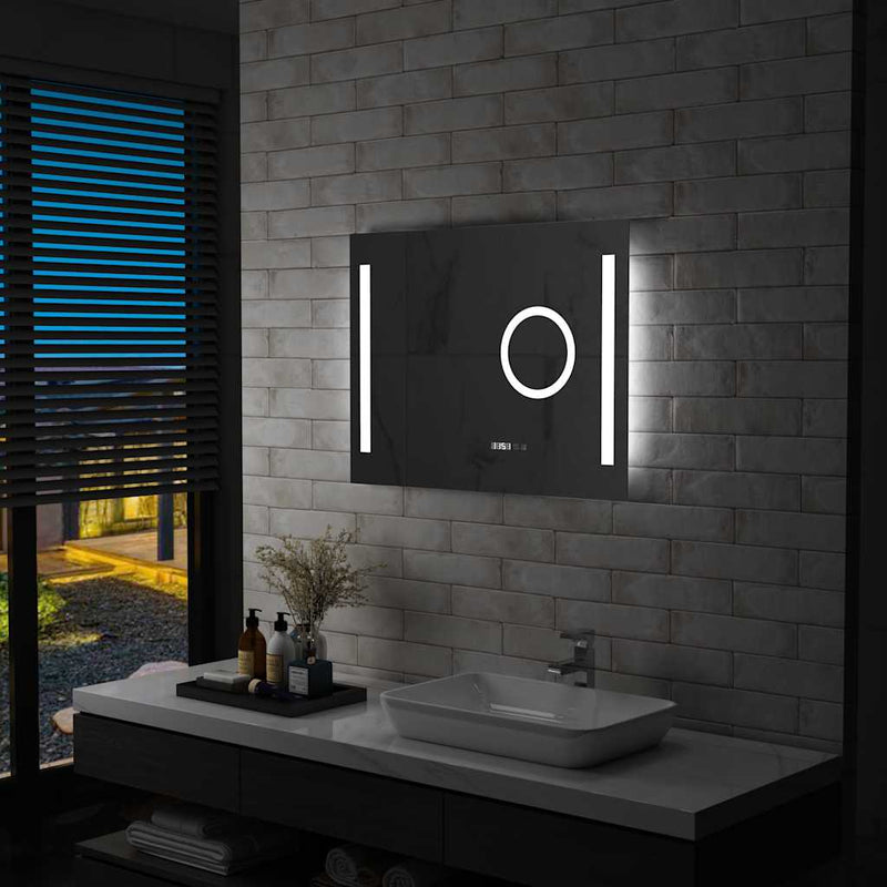 vidaXL LED-es fürdőszobai tükör érintésérzékelővel 80 x 60 cm